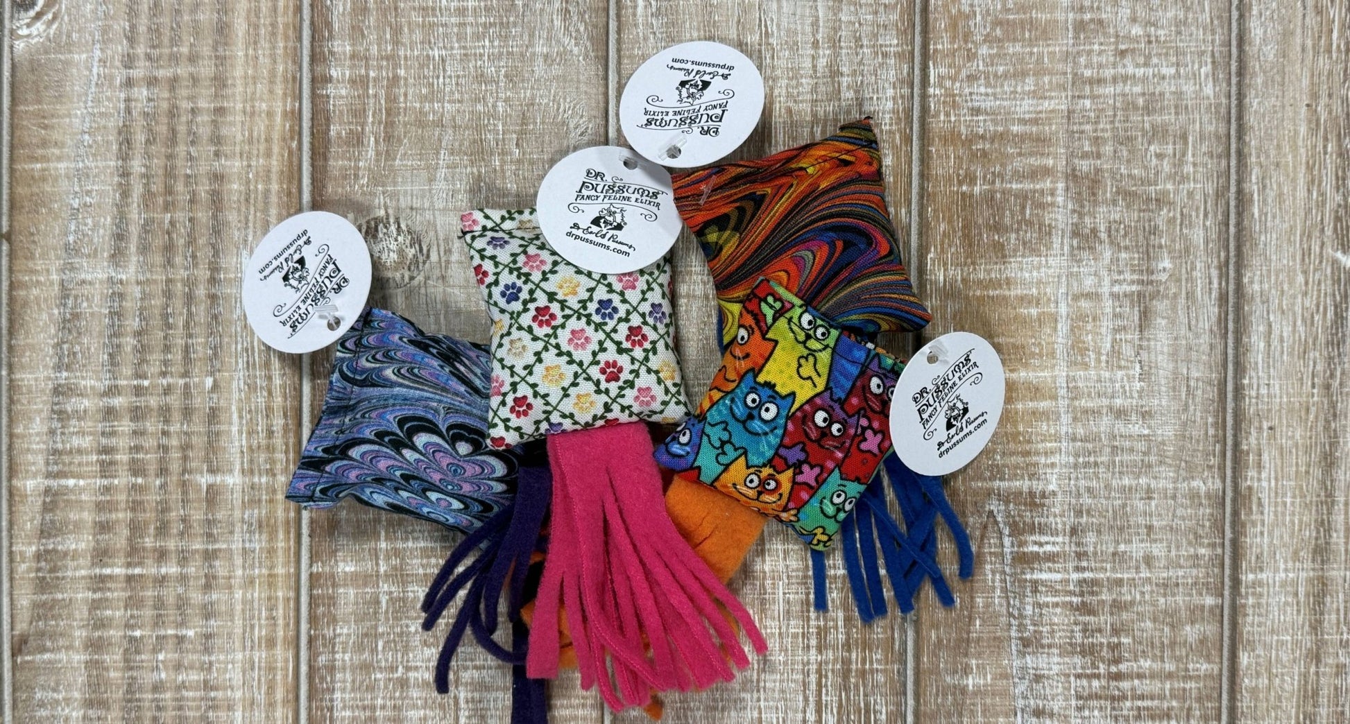 Dr. Pussums Fringed Flyers Mini Catnip Toy - Happy Hounds Pet Supply