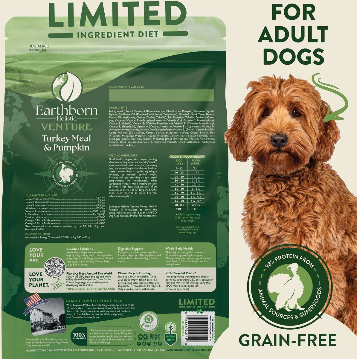 Earthborn Holistic Venture LID Dry Dog Food - Happy Hounds Pet Supply