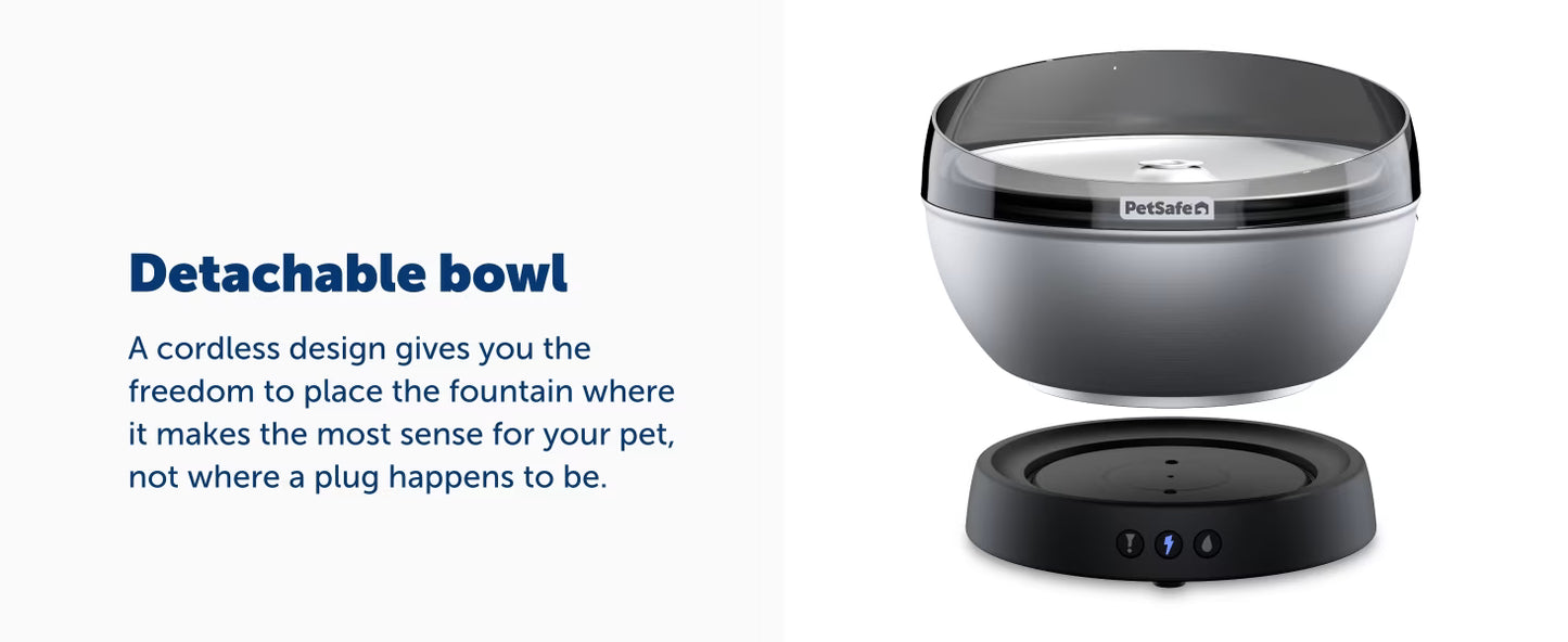 PetSafe HydroSphere 60oz Stainless Steel Pet Fountain