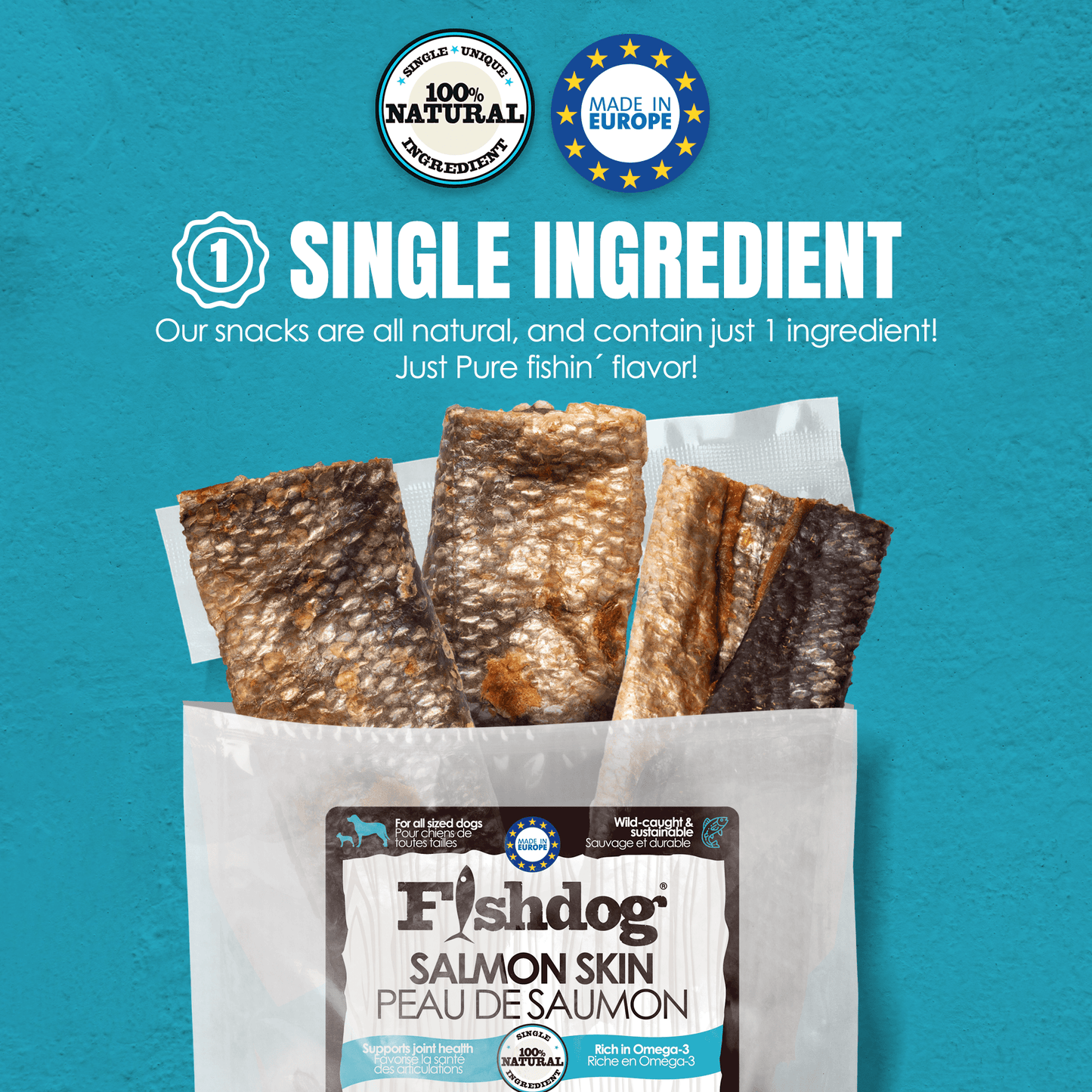 Fishdog Salmon Skin - 2.5 oz (70g) - Happy Hounds Pet Supply