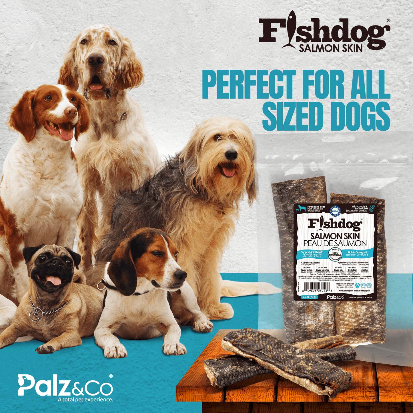 Fishdog Salmon Skin - 2.5 oz (70g) - Happy Hounds Pet Supply