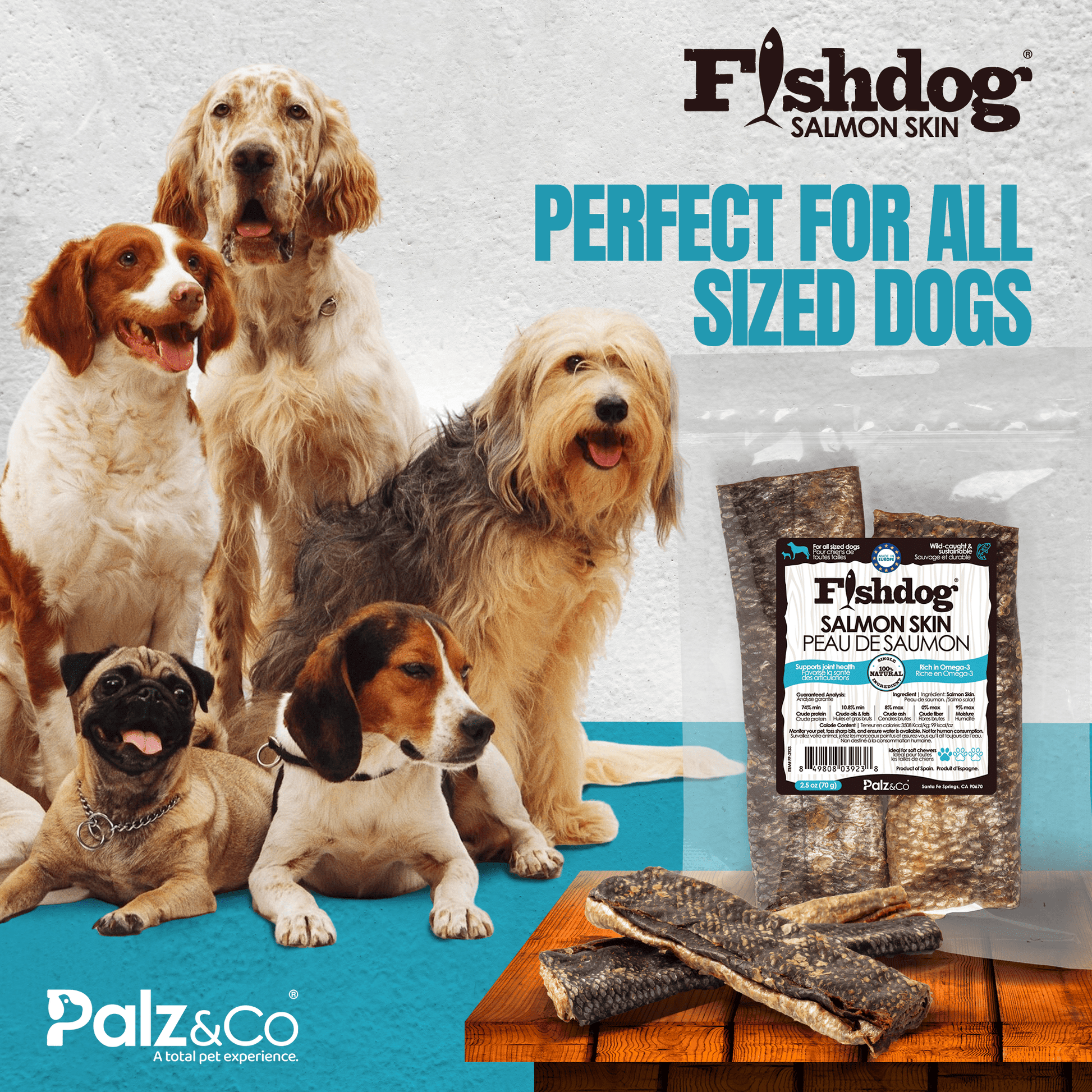 Fishdog Salmon Skin - 2.5 oz (70g) - Happy Hounds Pet Supply