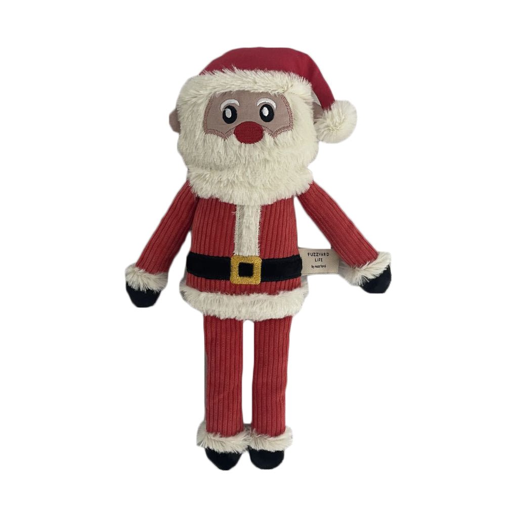 Fuzz Yard Corduroy Santa Plush Dog Toy - Happy Hounds Pet Supply