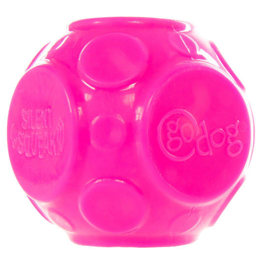 GoDog Silent Squeaker Ball Dog Toy 2pk - Happy Hounds Pet Supply