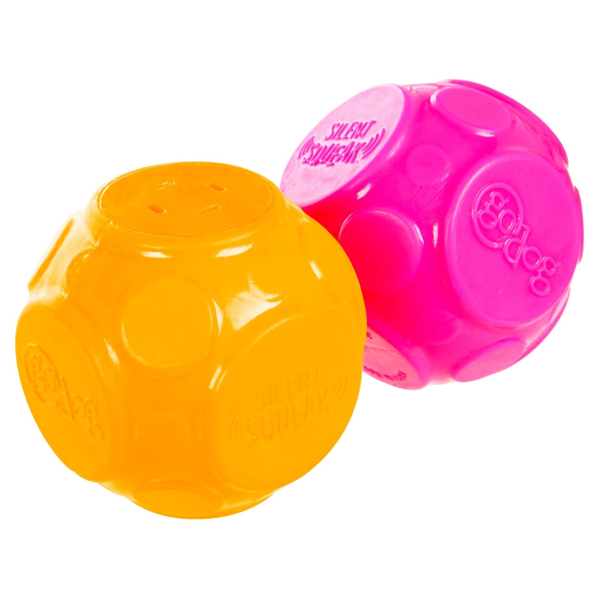 GoDog Silent Squeaker Ball Dog Toy 2pk - Happy Hounds Pet Supply