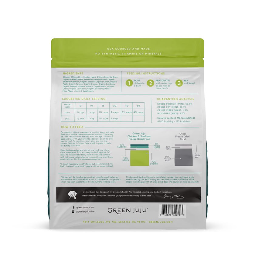 Green Juju Freeze Dried Raw Food EXTRAS - Happy Hounds Pet Supply