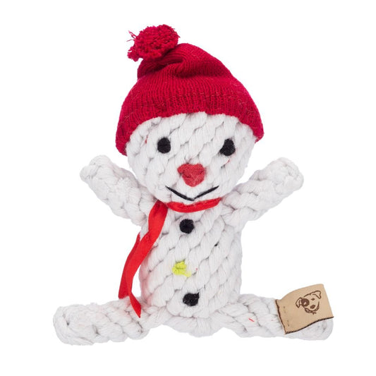 Jax & Bones Holiday Snowman and Bone Rope Toys - Happy Hounds Pet Supply