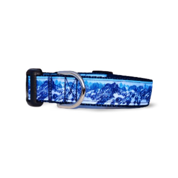 Mountain Blue Dog Collars and Leashes - 1" wide - Happy Hounds Pet Supply