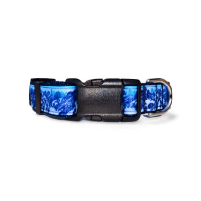 Mountain Blue Dog Collars and Leashes - 1" wide - Happy Hounds Pet Supply