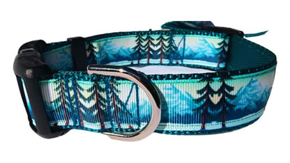 Mountain Tree Dog Collars and Leashes - 1" wide - Happy Hounds Pet Supply