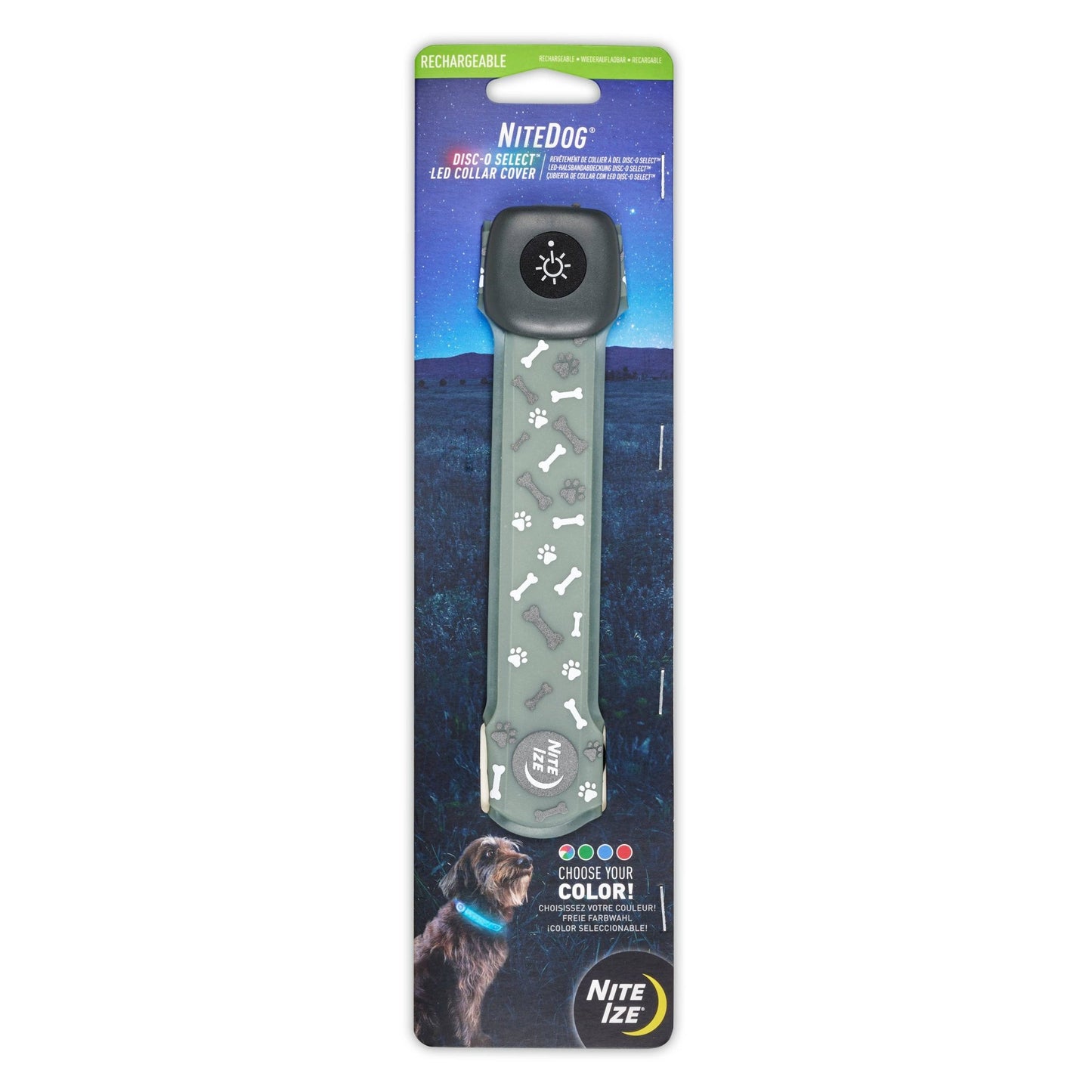 Nite Ize NiteHowl Rechargeable LED Collar Cover Disc - O Select - Happy Hounds Pet Supply