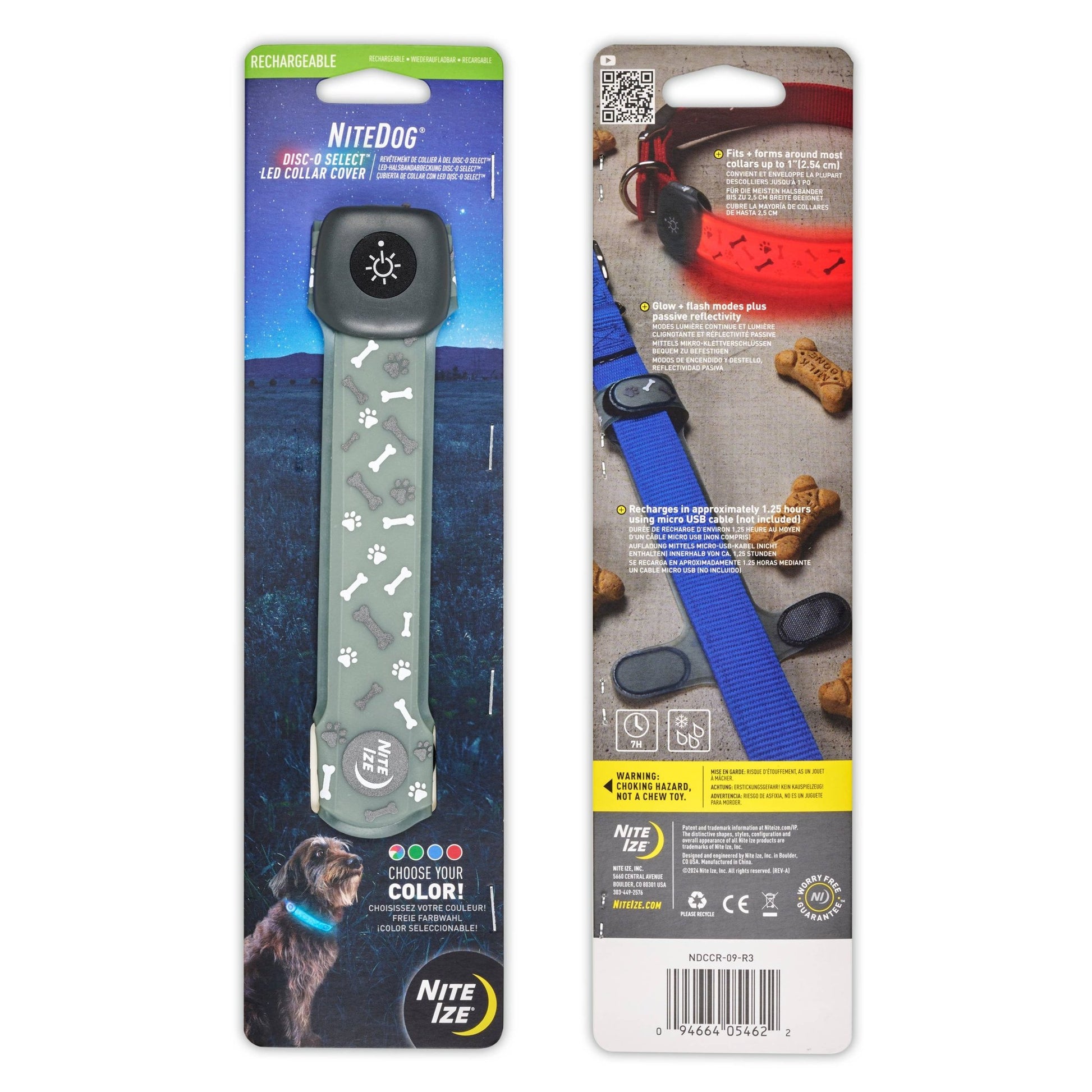 Nite Ize NiteHowl Rechargeable LED Collar Cover Disc - O Select - Happy Hounds Pet Supply