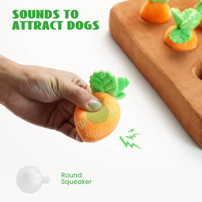 Nocciola Carrot Farm Interactive Dog Toy - Happy Hounds Pet Supply