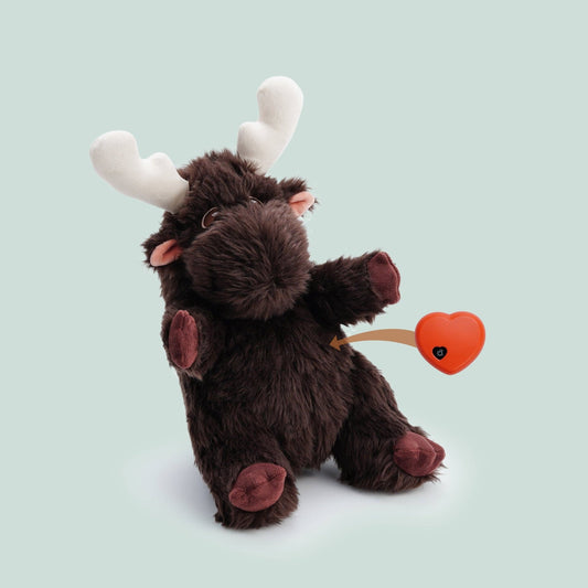 Nocciola Moose Heart Beat Dog Toy - Happy Hounds Pet Supply