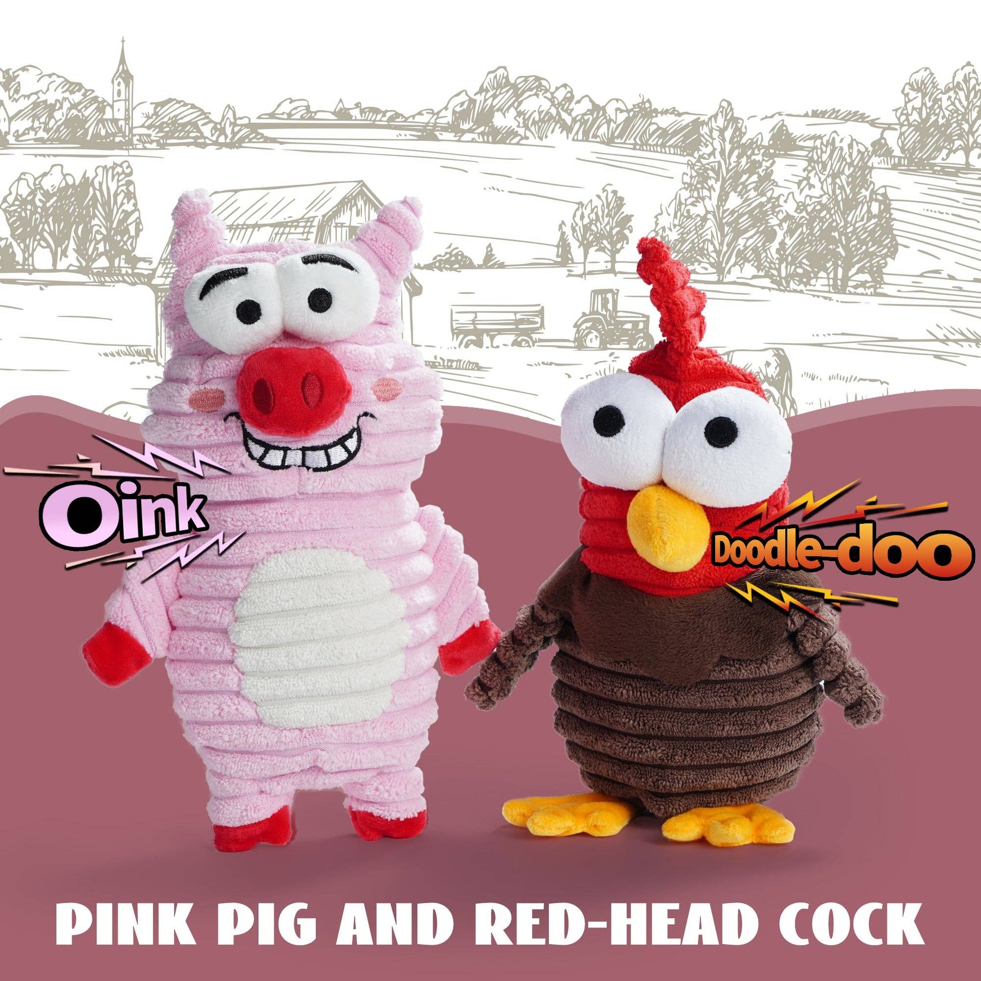 Nocciola Small Squeaky Big Eyes Dog Toy - Happy Hounds Pet Supply