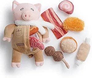 Nocciola Stuffed Pig Interactive Burrows Dog Toy - Happy Hounds Pet Supply