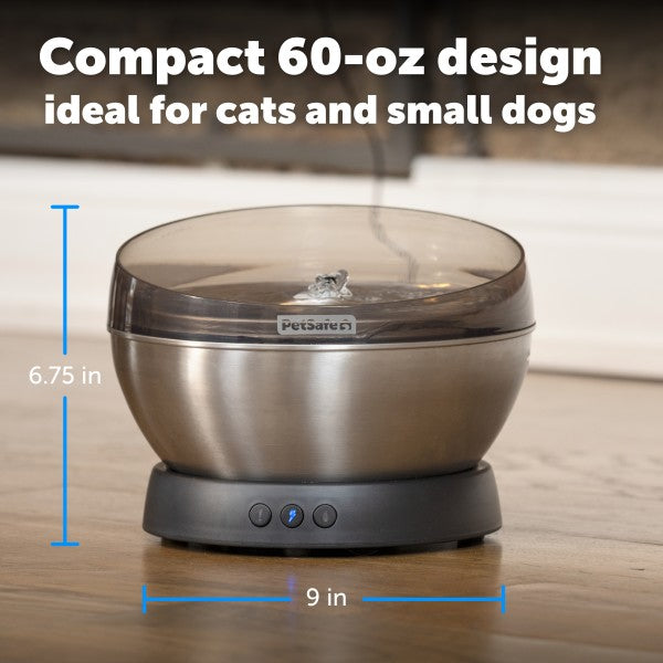 PetSafe HydroSphere 60oz Stainless Steel Pet Fountain
