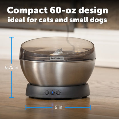 PetSafe HydroSphere 60oz Stainless Steel Pet Fountain