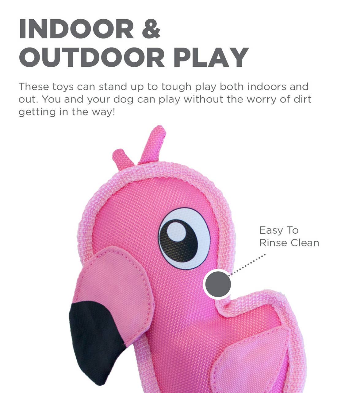 Outward Hound Fire Biterz Flamingo Durable Dog Toy Pink SM - Happy Hounds Pet Supply