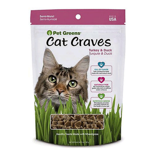 Pet Greens Cat Craves Treat Turkey & Duck 3oz - Happy Hounds Pet Supply