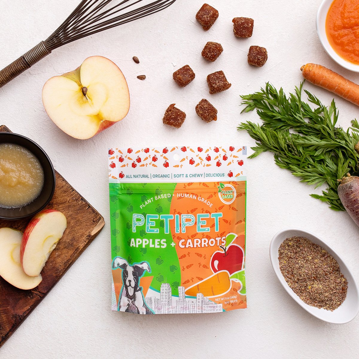 PETIPET Apples + Carrots Chewy Treats - Happy Hounds Pet Supply