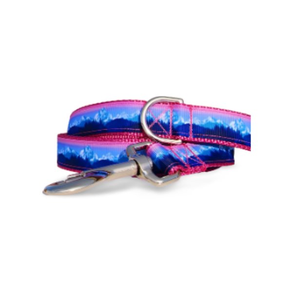 Pink Mountain Dog Collars and Leashes - 1" wide - Happy Hounds Pet Supply