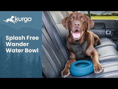Kurgo Splash Free Wander Blue Dog Water Bowl
