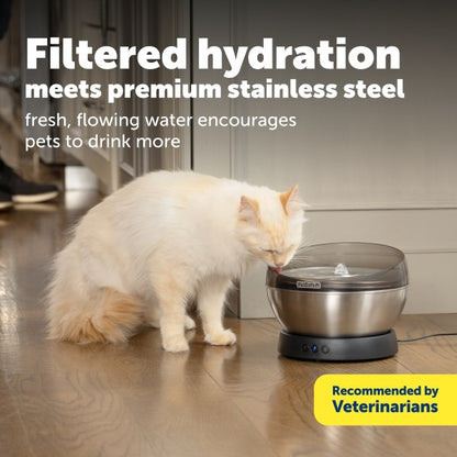 PetSafe HydroSphere 60oz Stainless Steel Pet Fountain