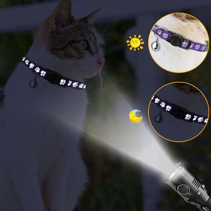 Reflective Breakaway Cat Collar with Bell - Happy Hounds Pet Supply