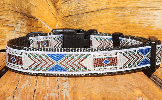 Rocky Mtn Hound Gray Southwest Dog Collars and Leashes - Happy Hounds Pet Supply