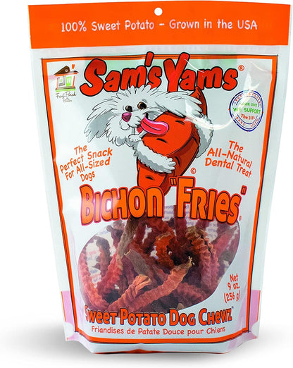 Sam's Yams Crinkle Cut Sweet Potato "Bichon Fries" 9oz Bag - Happy Hounds Pet Supply