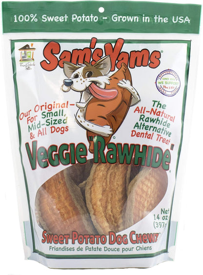 Sam's Yams Crinkle Cut Sweet Potato "Veggie Rawhide" - Happy Hounds Pet Supply