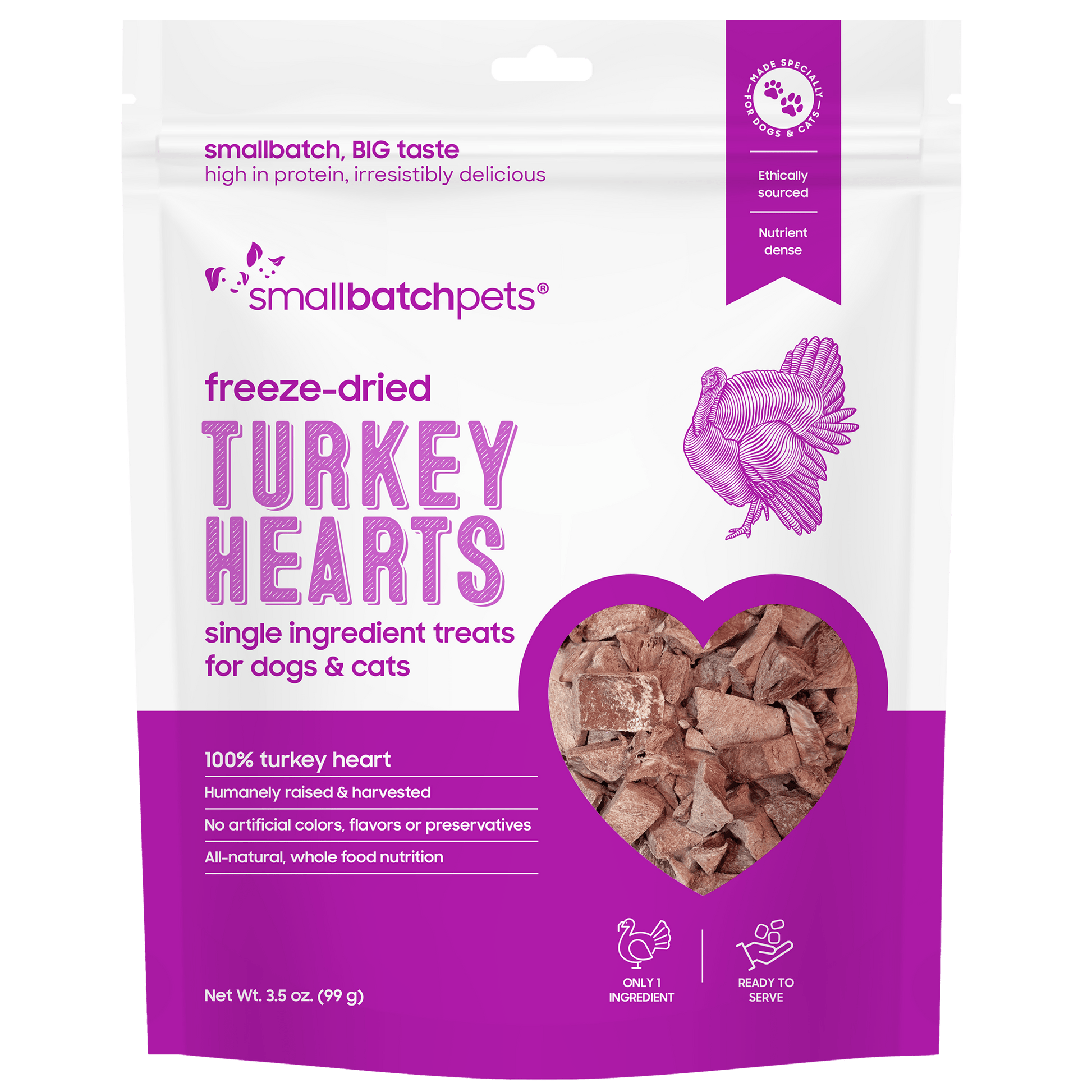 Smallbatch Freeze Dried Treats, Heart - Happy Hounds Pet Supply