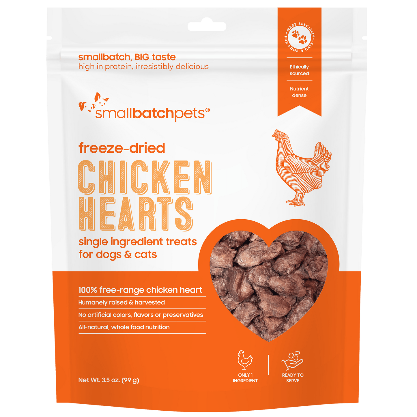 Smallbatch Freeze Dried Treats, Heart - Happy Hounds Pet Supply