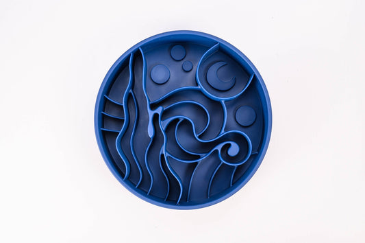 Starry Night Slow Feeder Bowl - Happy Hounds Pet Supply