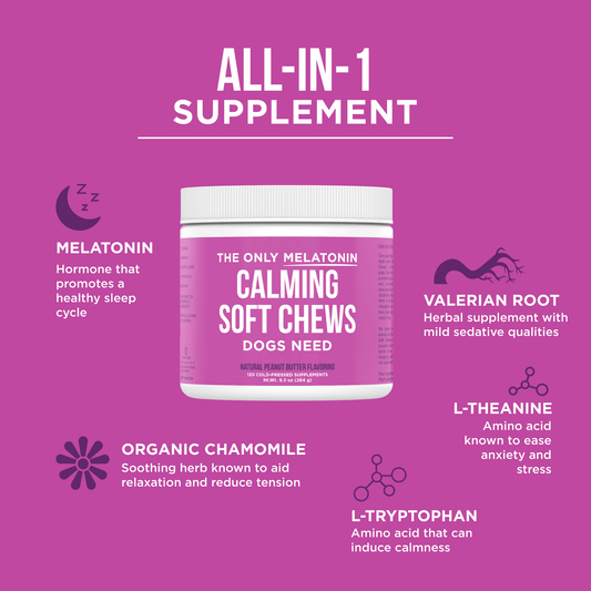 The Only Melatonin Calming Soft Chews Dogs Need - Happy Hounds Pet Supply