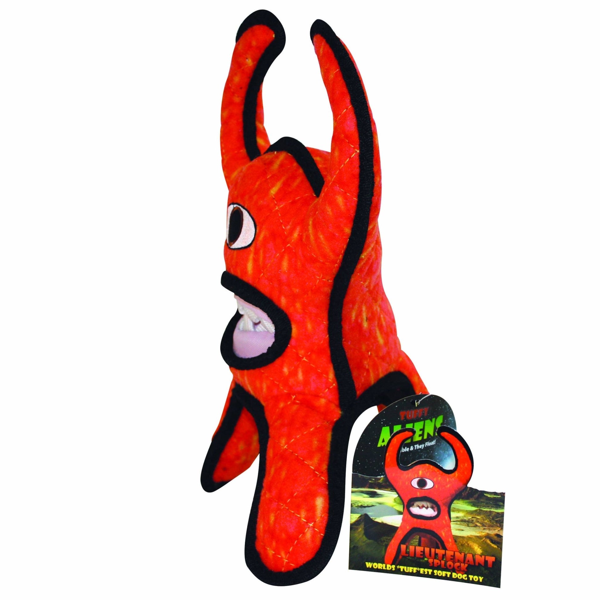 Tuffy Alien - Red, Durable, Tough, Squeaky Dog Toy - Happy Hounds Pet Supply