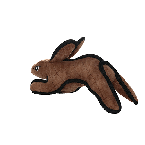 Tuffy Barnyard Rabbit - Brown, Durable, Squeaky Dog Toy - Happy Hounds Pet Supply