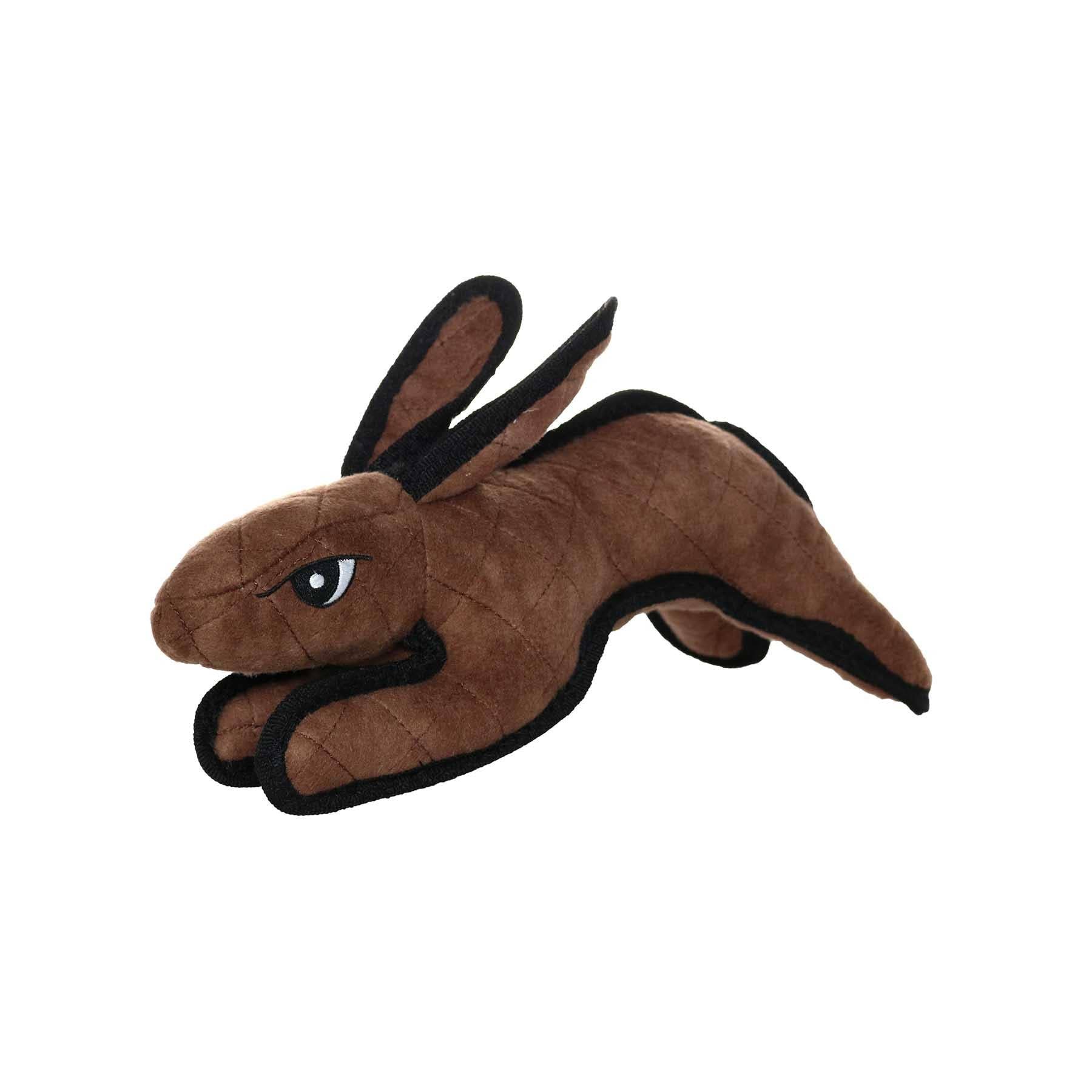 Tuffy Barnyard Rabbit - Brown, Durable, Squeaky Dog Toy - Happy Hounds Pet Supply