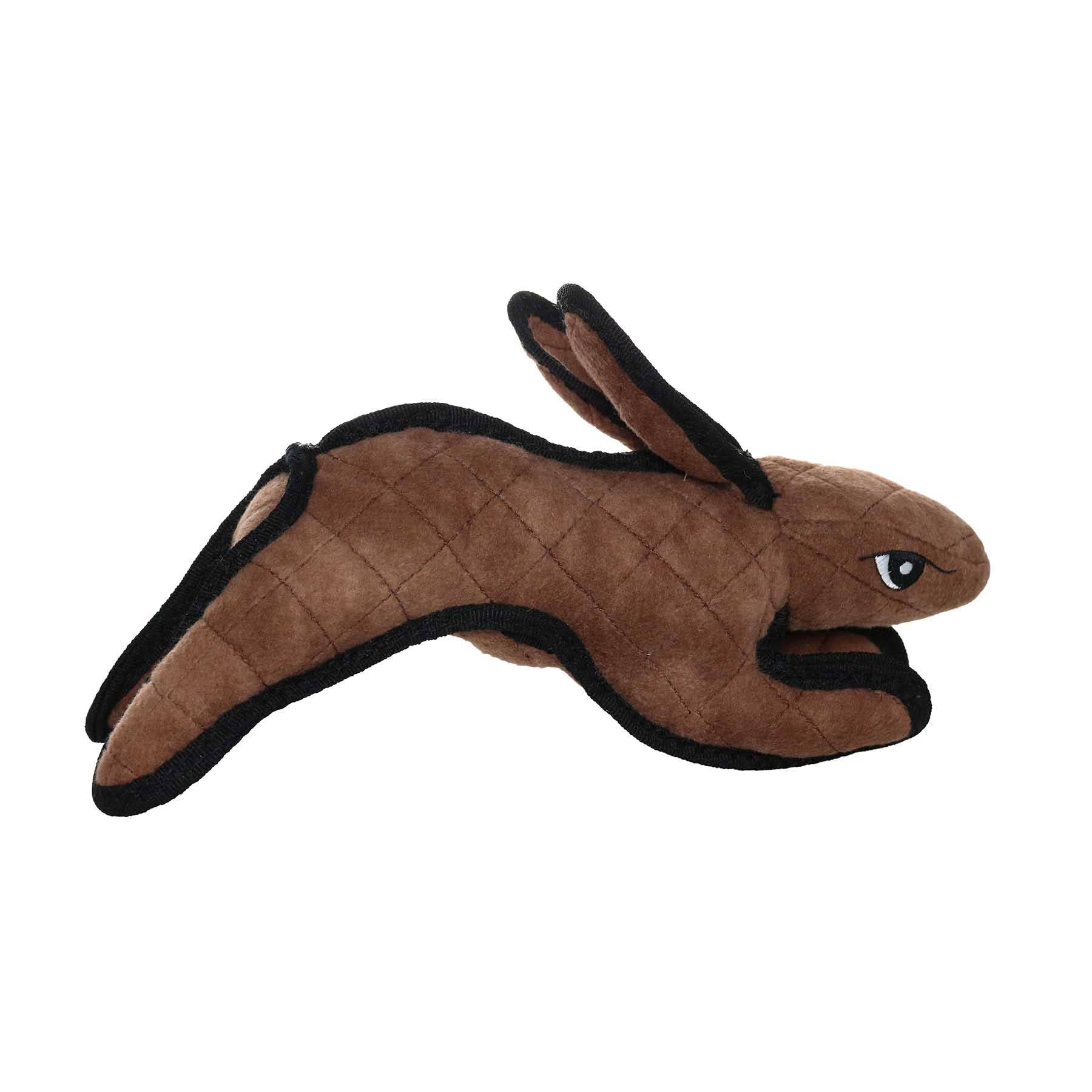 Tuffy Barnyard Rabbit - Brown, Durable, Squeaky Dog Toy - Happy Hounds Pet Supply