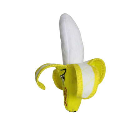 Tuffy Funny Food Banana, Durable, Squeaky Dog Toy 2 - in - 1 - Happy Hounds Pet Supply