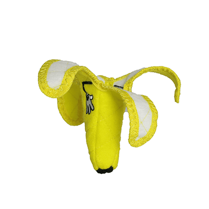 Tuffy Funny Food Banana, Durable, Squeaky Dog Toy 2 - in - 1 - Happy Hounds Pet Supply