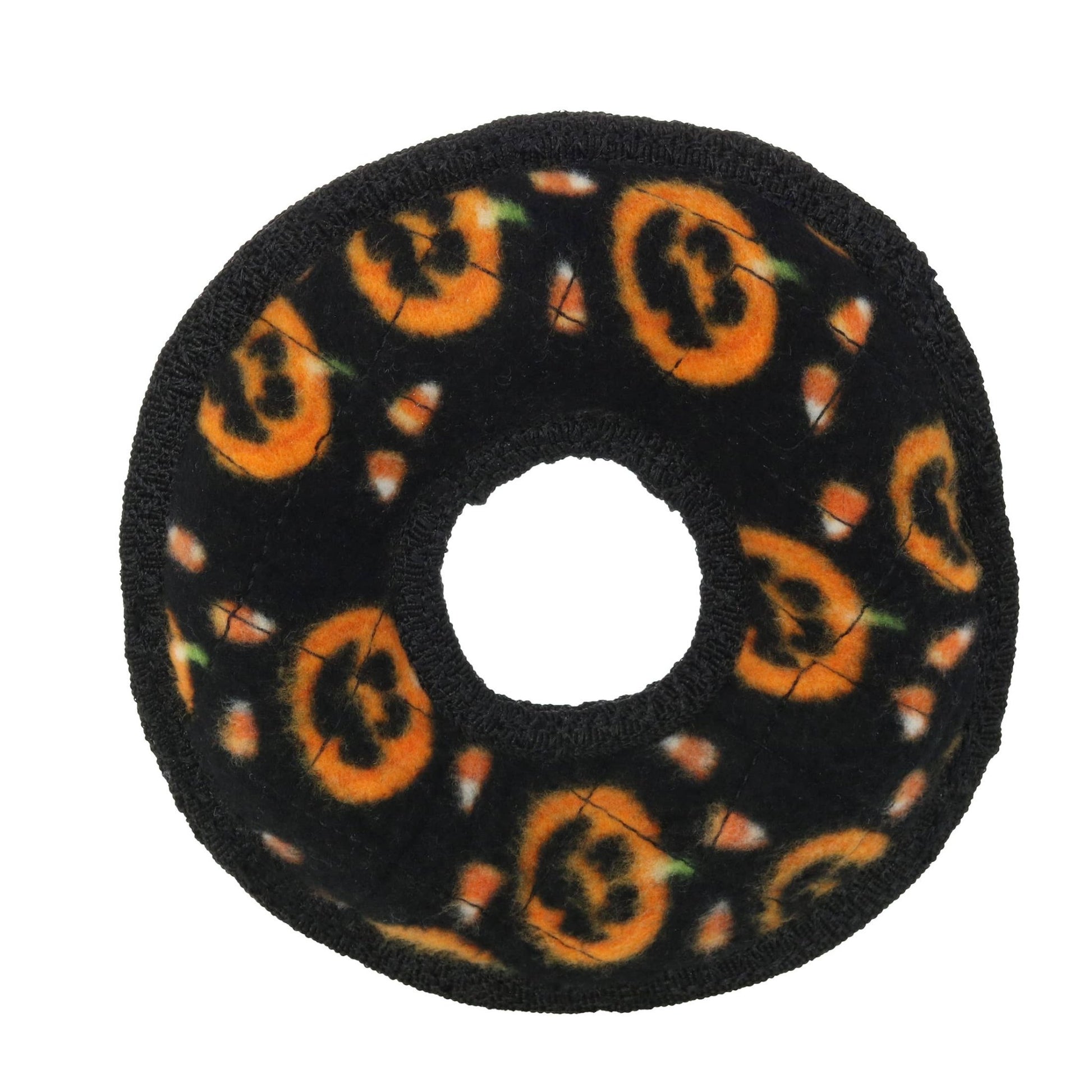 Tuffy Holiday Jr Ring Pumpkin, Durable Squeaky Dog Toy - Happy Hounds Pet Supply