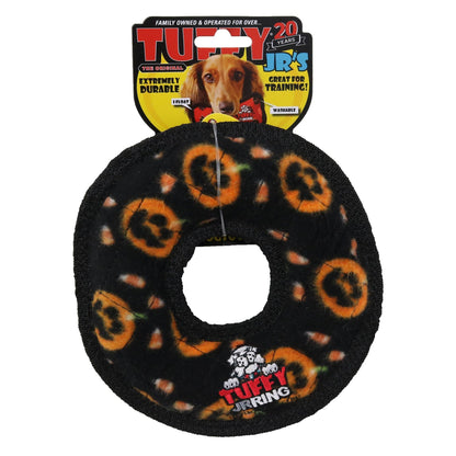 Tuffy Holiday Jr Ring Pumpkin, Durable Squeaky Dog Toy - Happy Hounds Pet Supply