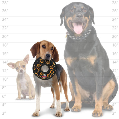 Tuffy Holiday Jr Ring Pumpkin, Durable Squeaky Dog Toy - Happy Hounds Pet Supply