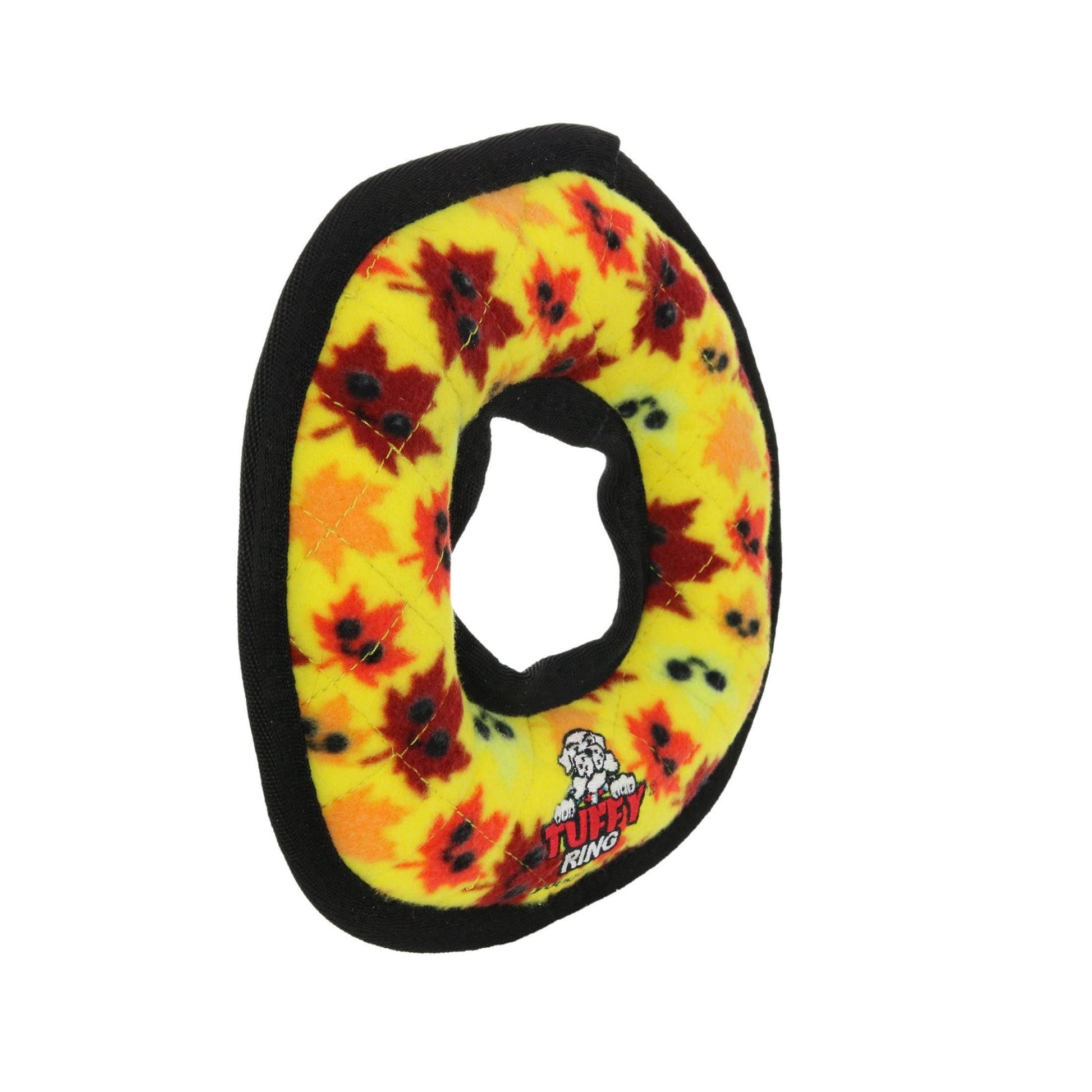Tuffy Holiday Medium Ring Leaves, Durable Squeaky Dog Toy - Happy Hounds Pet Supply