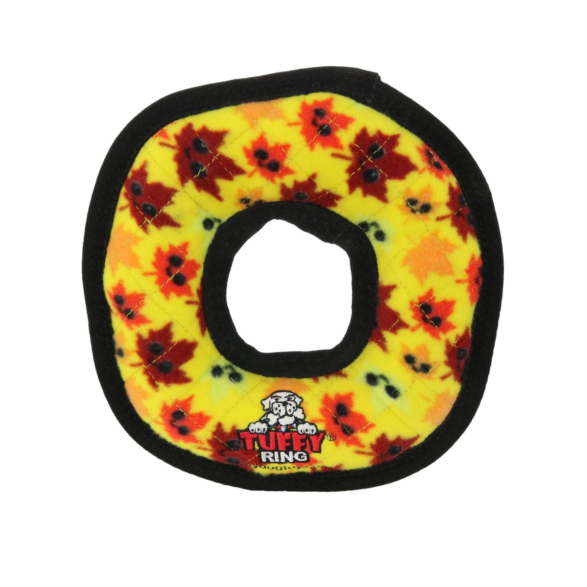 Tuffy Holiday Medium Ring Leaves, Durable Squeaky Dog Toy - Happy Hounds Pet Supply