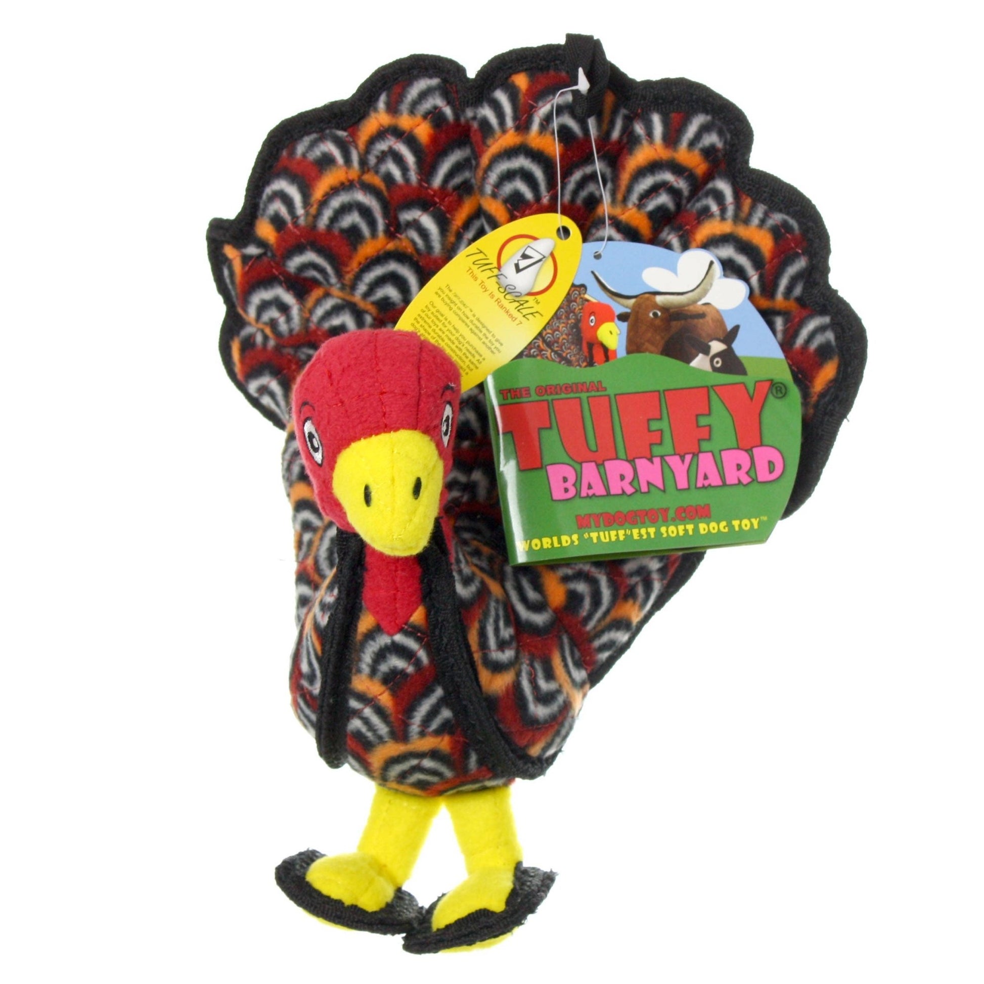Tuffy Jr Barnyard Turkey, Durable, Tough, Squeaky Dog Toy - Happy Hounds Pet Supply