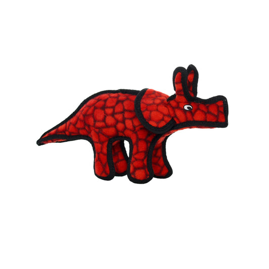 Tuffy Jr Dinosaur Triceratops, Durable, Squeaky Dog Toy - Happy Hounds Pet Supply