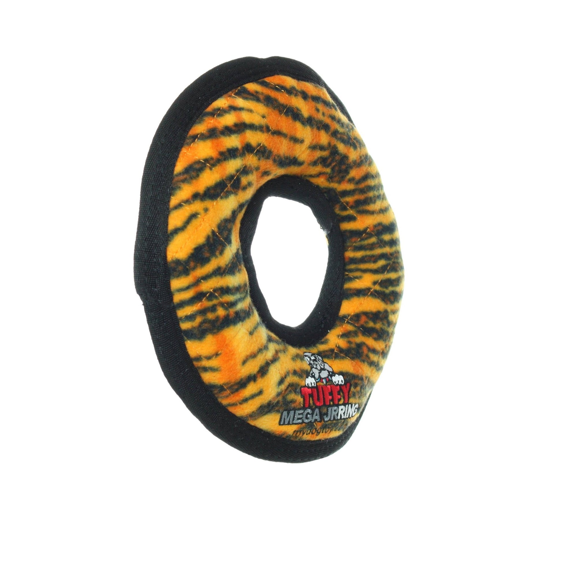 Tuffy Mega Jr Ring Tiger, Durable, Tough, Squeaky Dog Toy - Happy Hounds Pet Supply